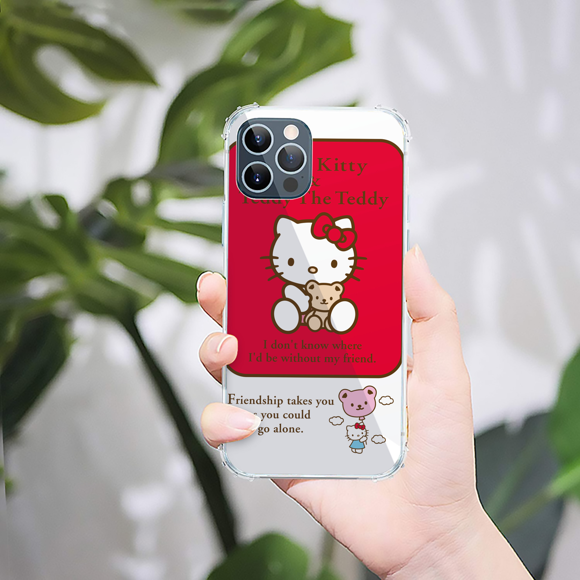 （画像用） Hello Kitty ハローキティ 【iPhone 12シリーズ対応】透明スマホケース（クリアソフトケース）